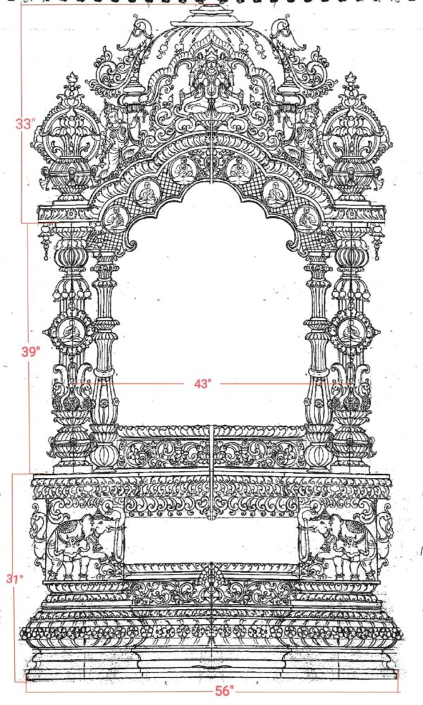 White Sangemarmar Marble Pooja Mandir for Home - Image 2