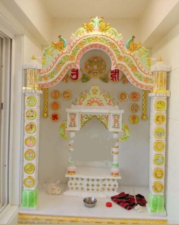 Printed White Marble Temple, Design: Modern