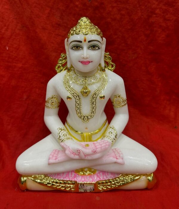 Jain Tirthankar Marble Murti Mahavir Aadeshwar Bhagwan Mahaveer Swami Moorti